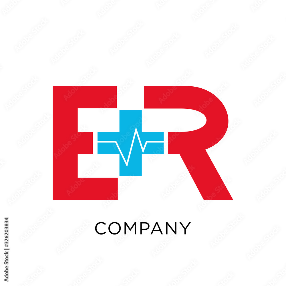 Obraz premium er medical logo