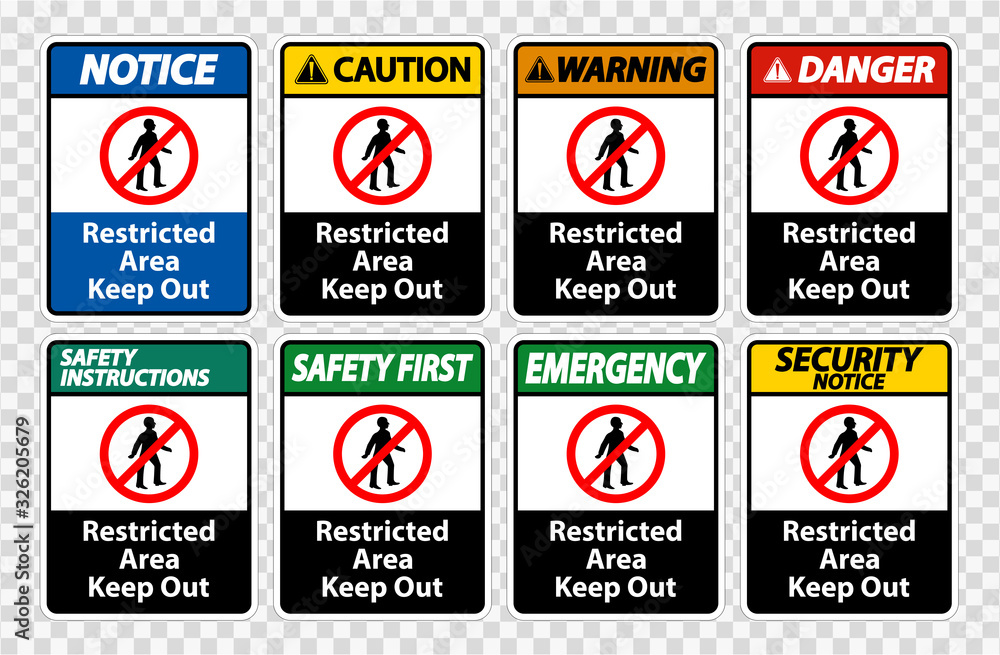 Restricted Area Keep Out Symbol Sign Isolate on transparent Background,Vector Illustration Restricted Area Keep Out Symbol Sign Isolate on transparent Background,Vector Illustration
