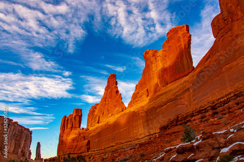 Park Avenue in Arches National Park as the Sun Sets