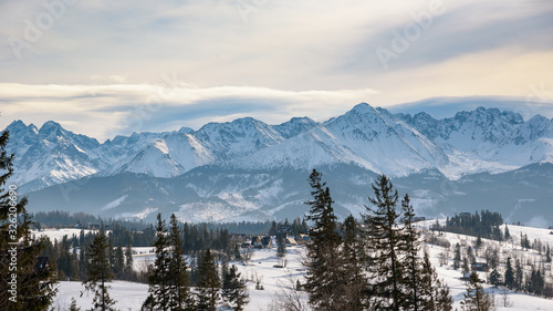 Panoramic winter landscape of High Tatra Mountains © mkos83