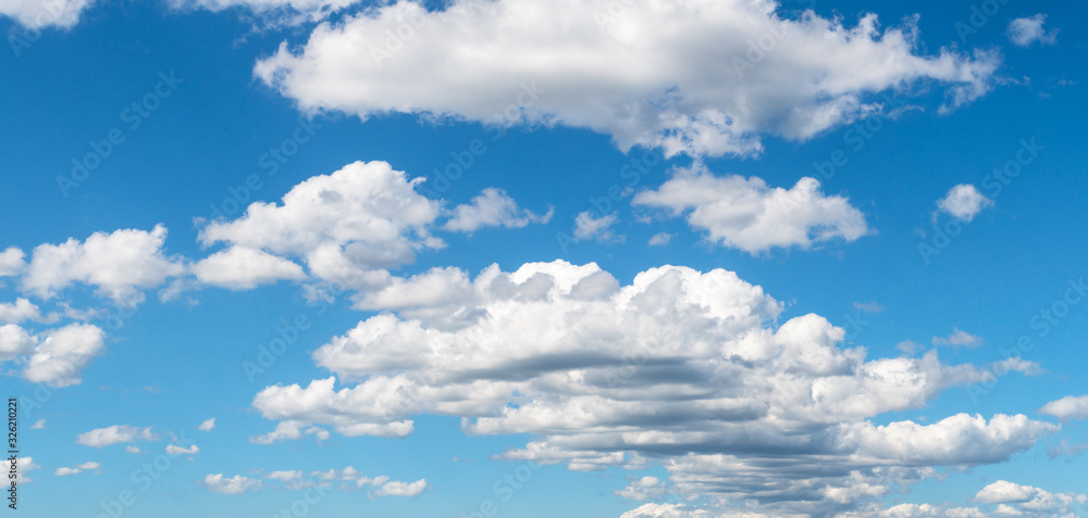 Group of white clouds between a blue sky in the south of Chile Group of white clouds between a blue sky in the south of Chile