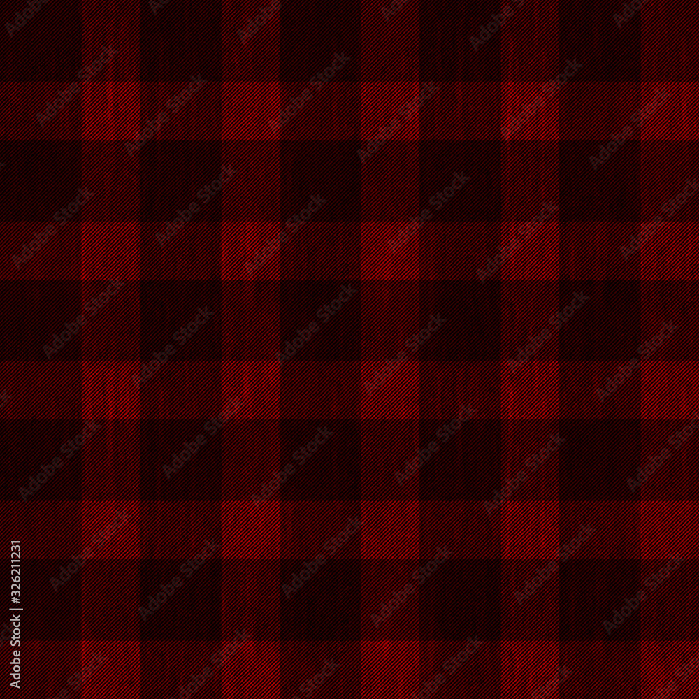 seamless pattern background of black and red plaid fabric texture, can be tiled seamless pattern background of black and red plaid fabric texture, can be tiled