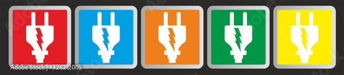 Vector illustration, sign electricity. The objects is  nicely grouped and easy to pick. EPS10.