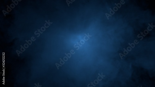 Abstract clouds of misty colorful smoke texture 3d background. Realistic blue fog. Colored smoke. 3d rendering.