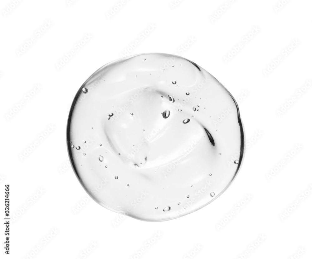 Serum texture. Clear liquid gel drop. Transparent skin care cream swatch  isolated on white background. Beauty cosmetic product sample close up Stock  Photo | Adobe Stock