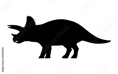 Vector triceratops silhouette © zhenyakot