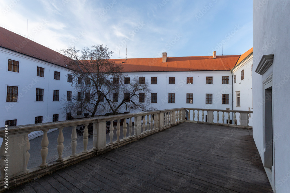 Obraz premium Castle of Siklos on a sunny winter day.