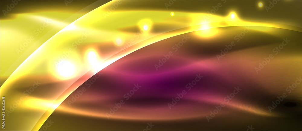 Abstract background. Shiny design neon waves with light effects, techno trendy design. Vector Illustration For Wallpaper, Banner, Background, Card, Book Illustration, landing page Abstract background. Shiny design neon waves with light effects, techno trendy design. Vector Illustration For Wallpaper, Banner, Background, Card, Book Illustration, landing page
