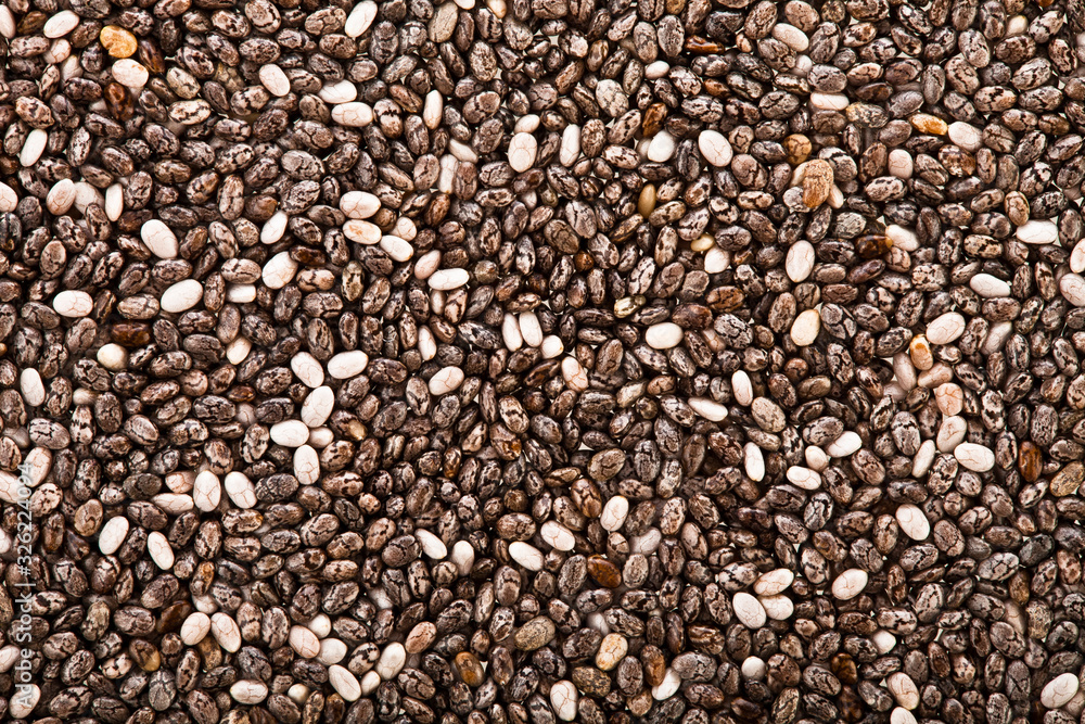 Background of chia seeds. Top view. Background of chia seeds. Top view.