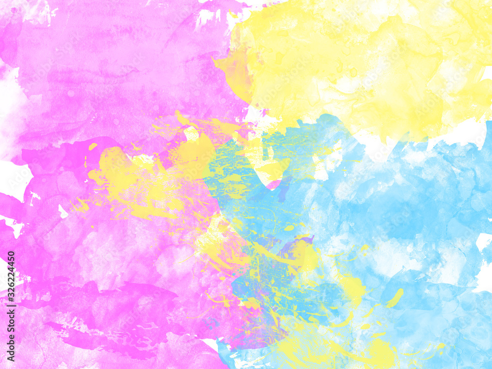 Abstract painting of colorful watercolor, art background