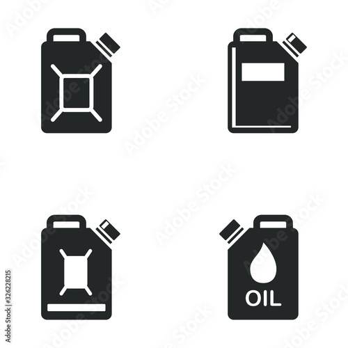 jerrycan oil icon template color editable. Canister of gasoline symbol vector sign isolated on white background illustration for graphic and web design.