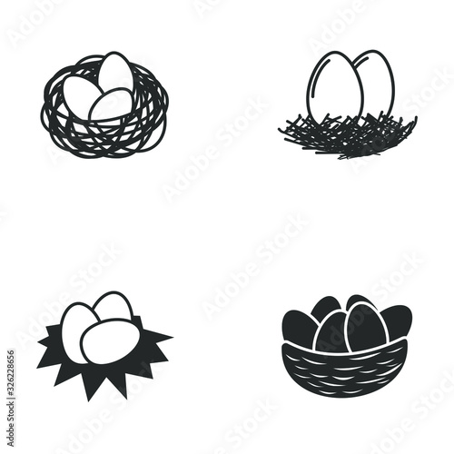 nest egg icon template color editable. nest egg symbol vector sign isolated on white background illustration for graphic and web design.