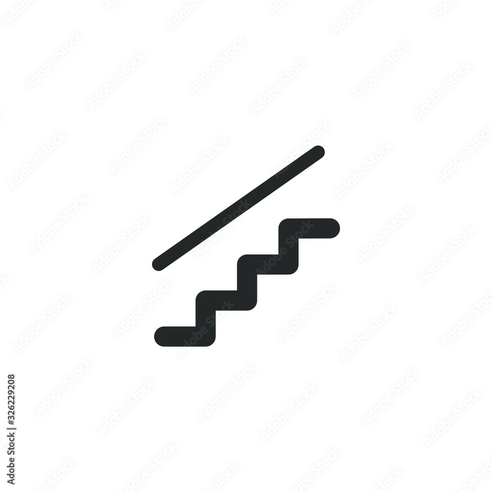 Stairs Icon vector sign isolated for graphic and web design. Stairs symbol template color editable on white background. Stairs Icon vector sign isolated for graphic and web design. Stairs symbol template color editable on white background.