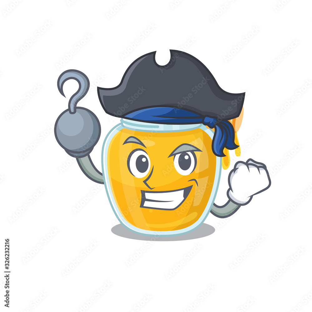 Cute honey mascot design with a hat