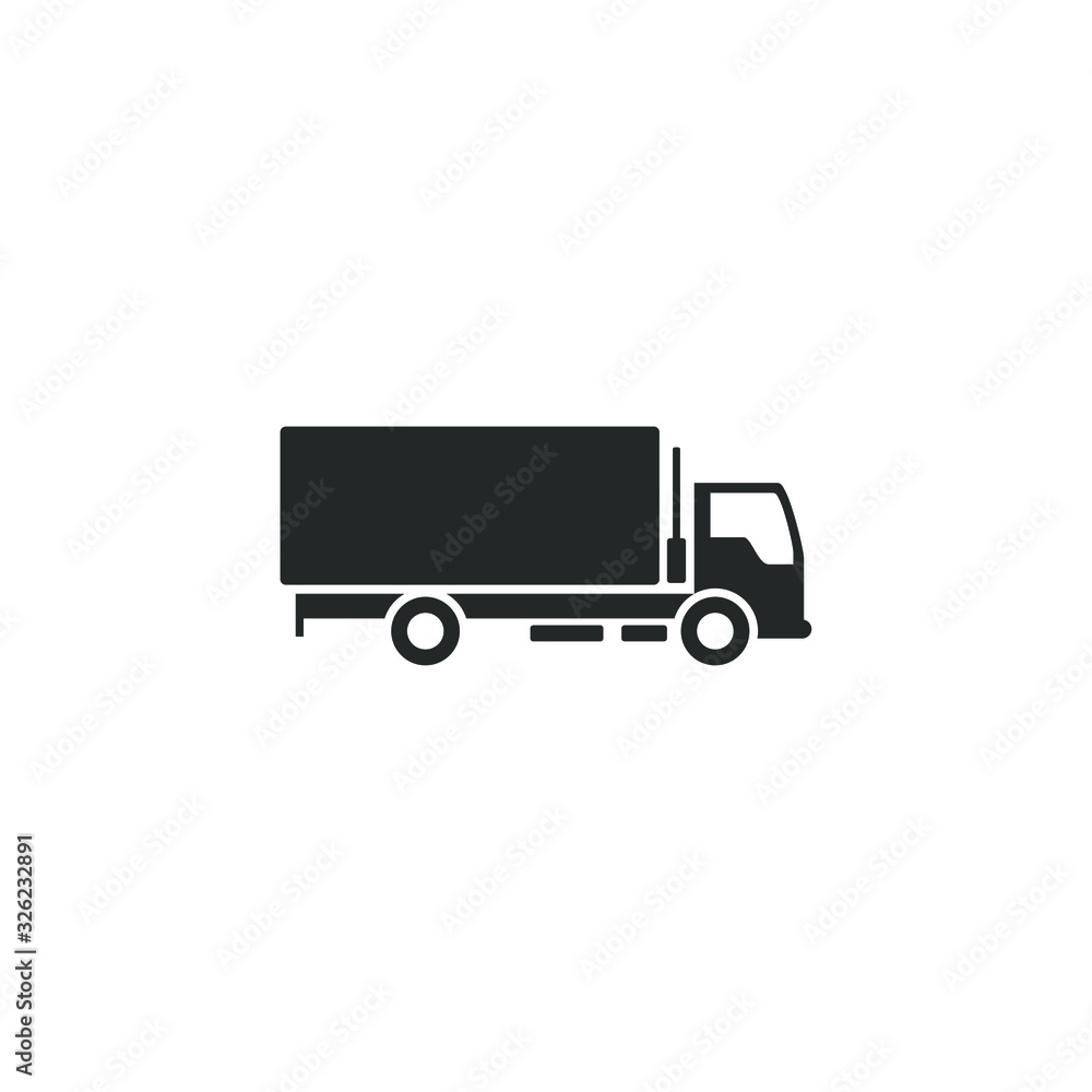 truck icon template color editable. truck transportation symbol vector sign isolated on white background illustration for graphic and web design.