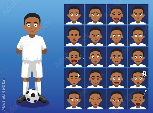 Para-Athlete Football Player Cartoon Character Vector Illustration-01