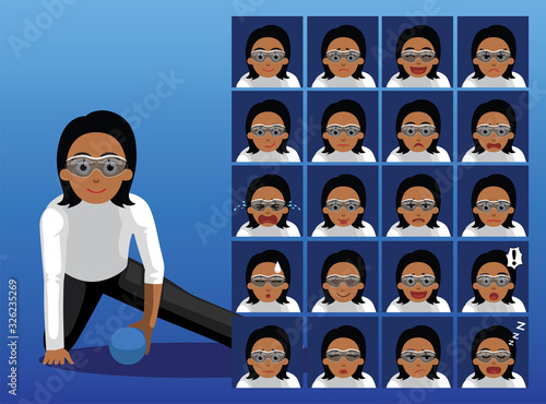 Para-Athlete Goalball Cartoon Character Vector Illustration-01