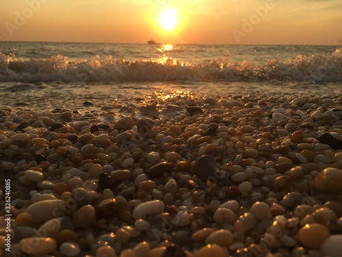 sunset over the sea © Claudia