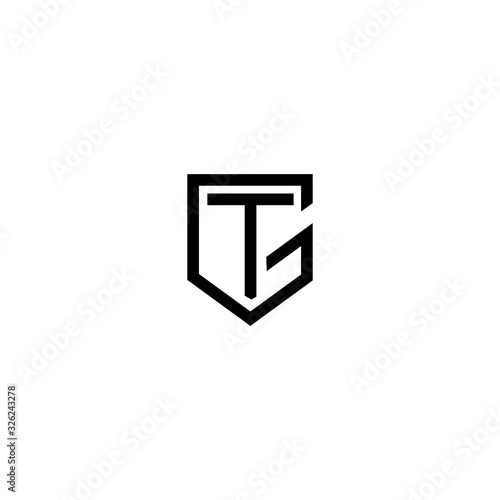 TG GT logo icon design template elements