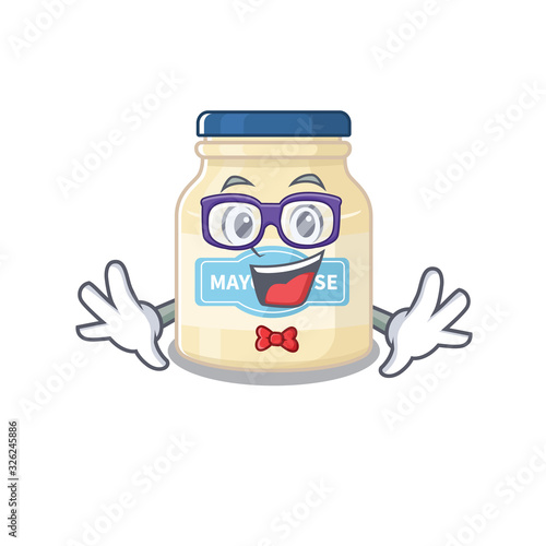 A cartoon concept of Geek mayonnaise design