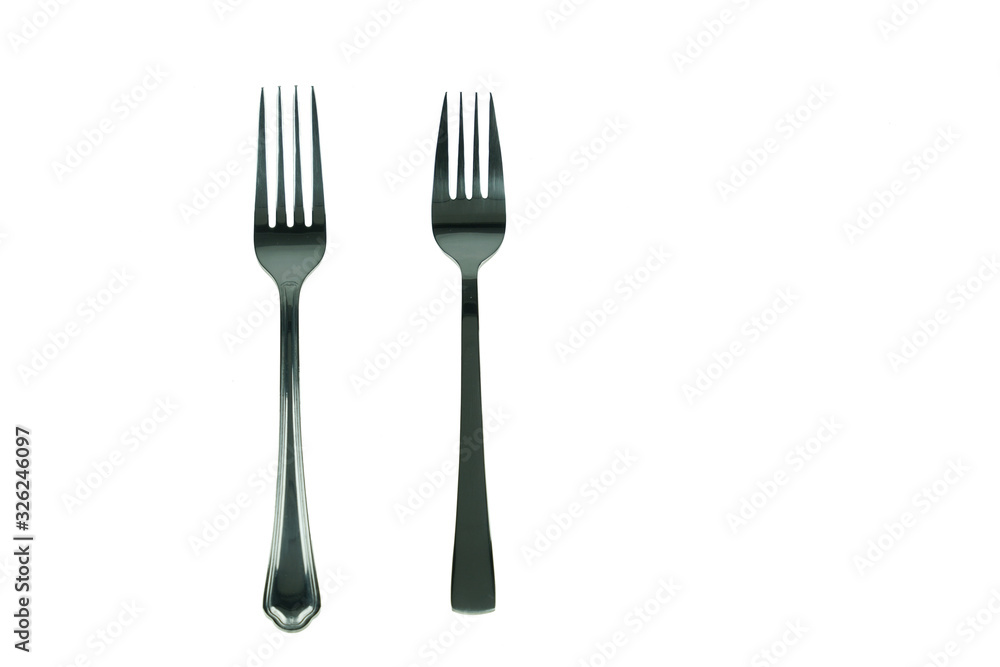stainless fork isolated on white background stainless fork isolated on white background