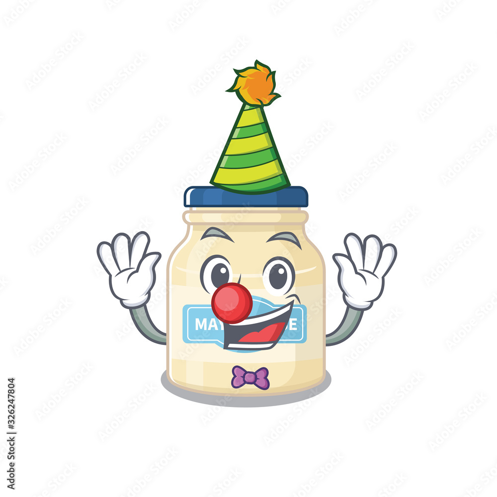 Funny Clown mayonnaise cartoon character mascot design Funny Clown mayonnaise cartoon character mascot design