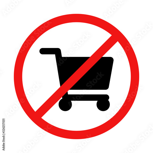 Vector No Shopping Cart Sign