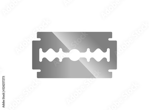 Razor blade vector icon on white background.