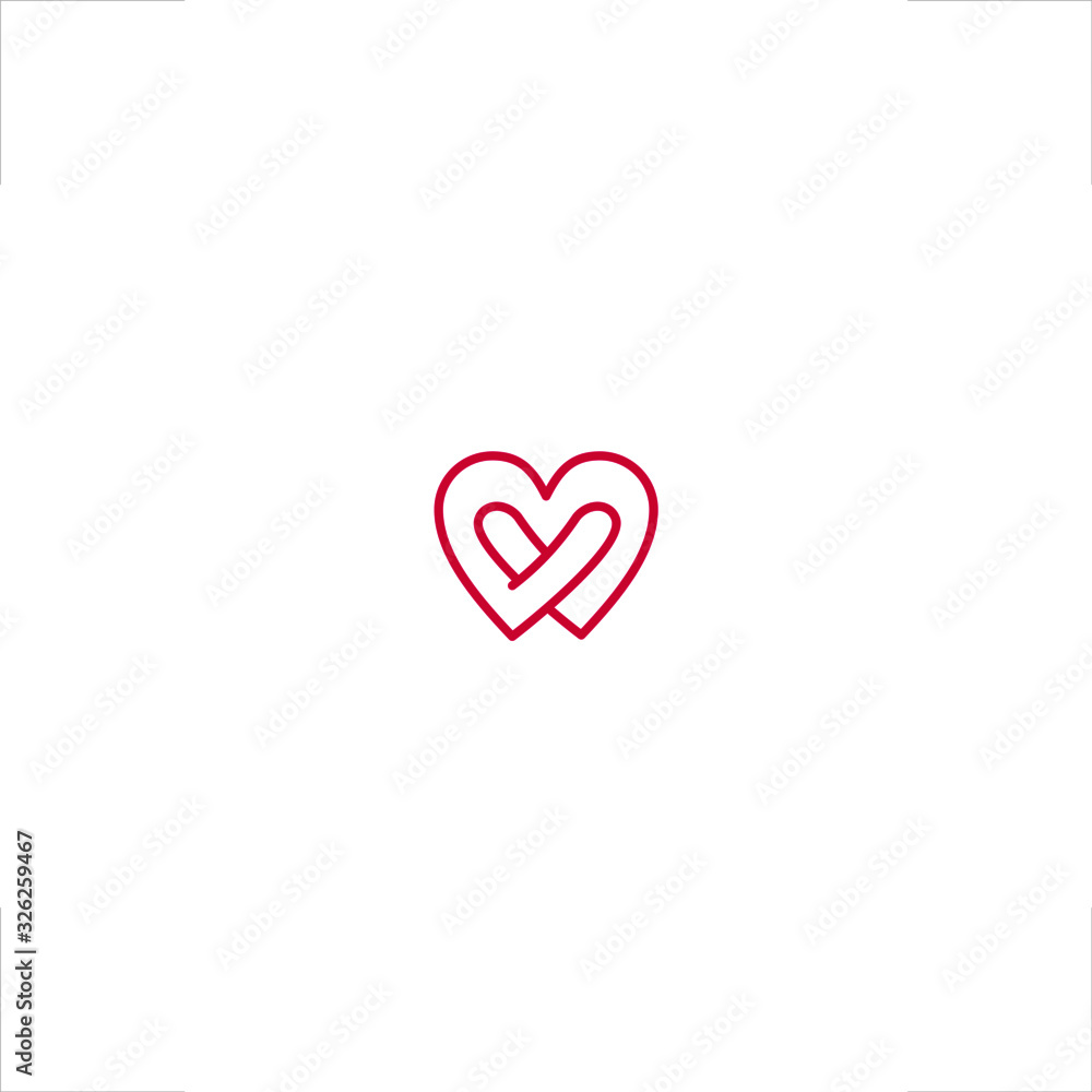 Love logo Heart design body hug
