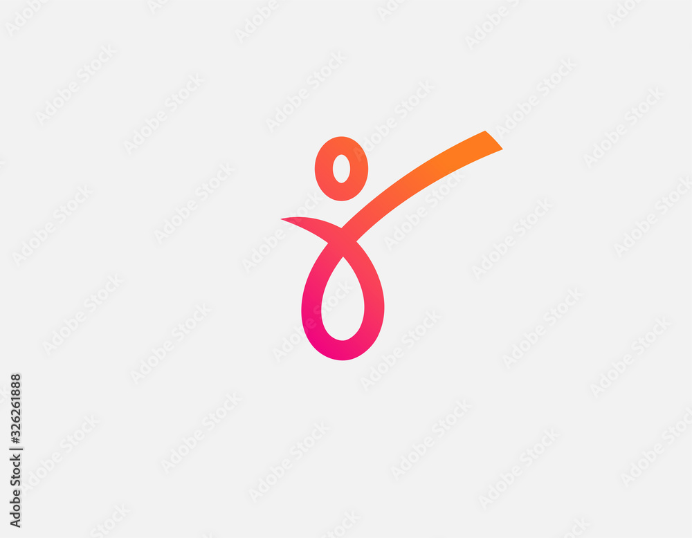 Abstract bright linear icon logo letter i design for your company Abstract bright linear icon logo letter i design for your company