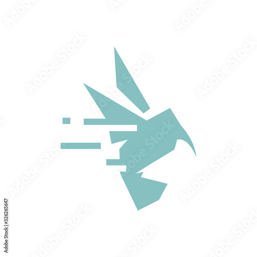 hummingbird logo vector isolated on white background