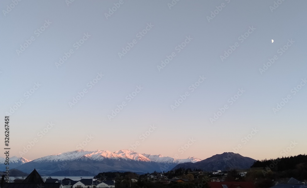 sunrise with moon sunrise with moon