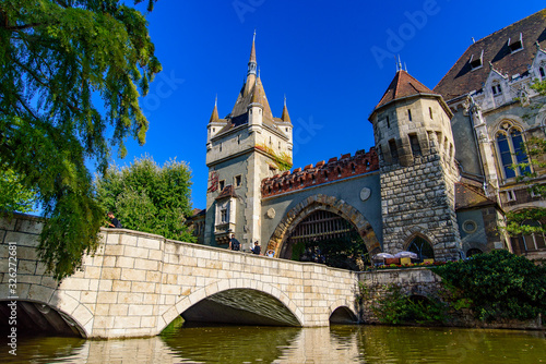 Vajdahunyad Castle, a castle in the City Park of Budapest, Hungary