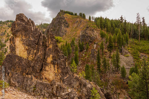 View of the mountain range in Idaho.