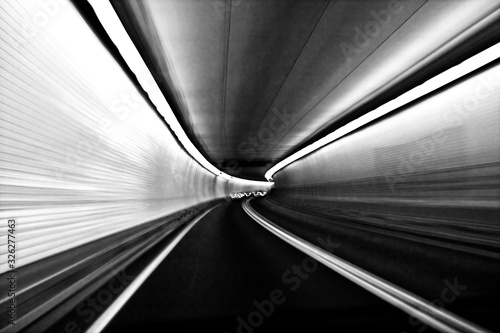 Wallpaper Mural The world blurs on this long exposure taken in a tunnel under the bay in the Maryland Virginia area Torontodigital.ca