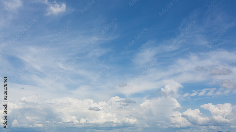dramatic cloud moving above blue sky, cloudy day weather background