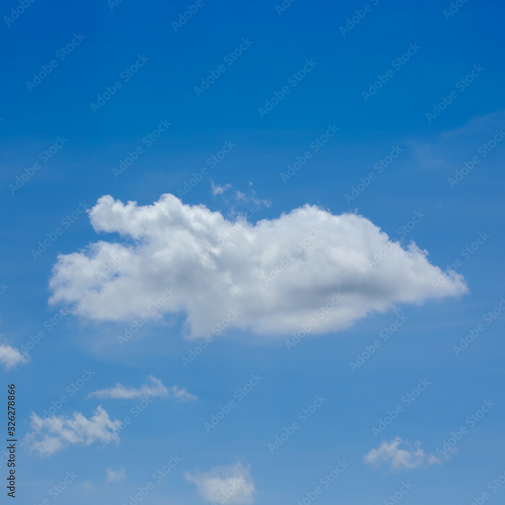 white cloud on clear blue sky