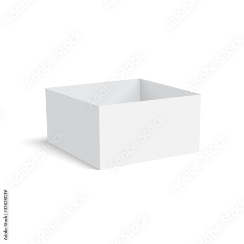 Blank opened paper or cardboard box packing. Vector © Rafael