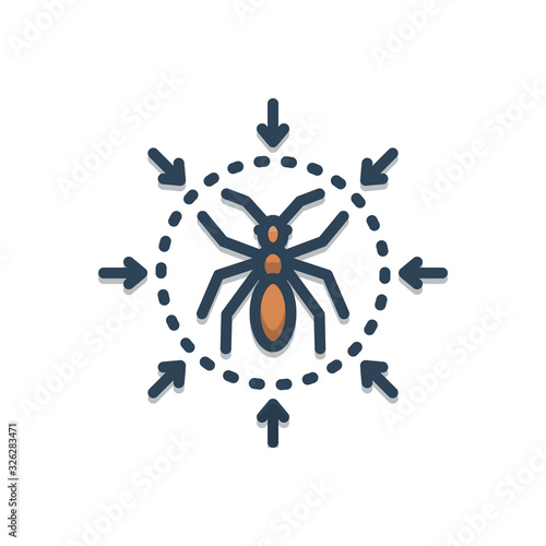 Color illustration icon for pest control 