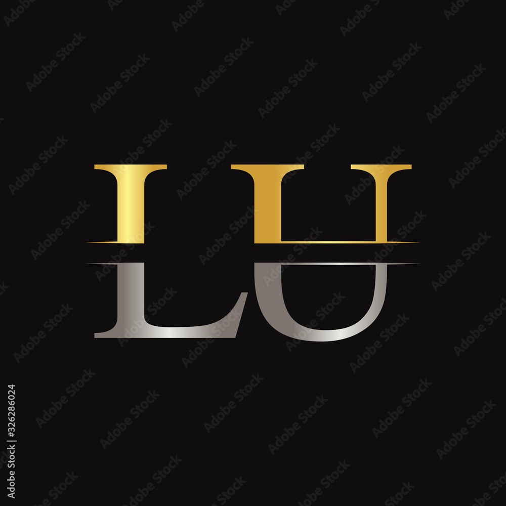 Initial LU letter Logo Design vector Template. Abstract Black Letter LU logo Design Initial LU letter Logo Design vector Template. Abstract Black Letter LU logo Design