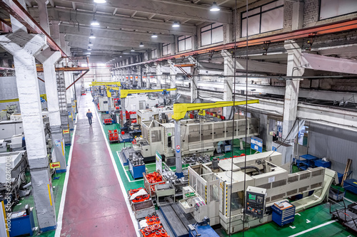 large Metalworking shop with CNC machines, the prospect of the shop