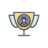Color illustration icon for best