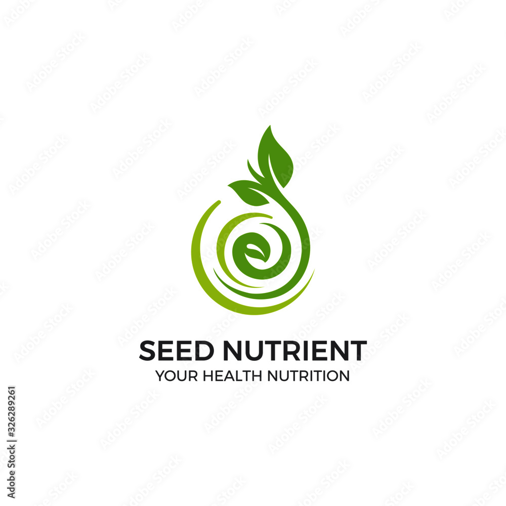 Seed nutrient logo vector for product nutrition healthcare Seed nutrient logo vector for product nutrition healthcare
