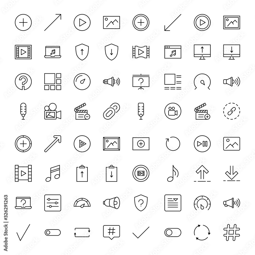 Sign icon set. Sign icon set.