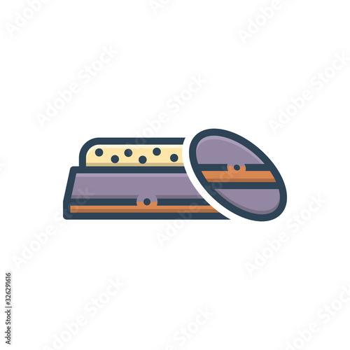 Color illustration icon for powder 
