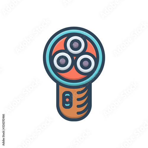 Color illustration icon for  shaver