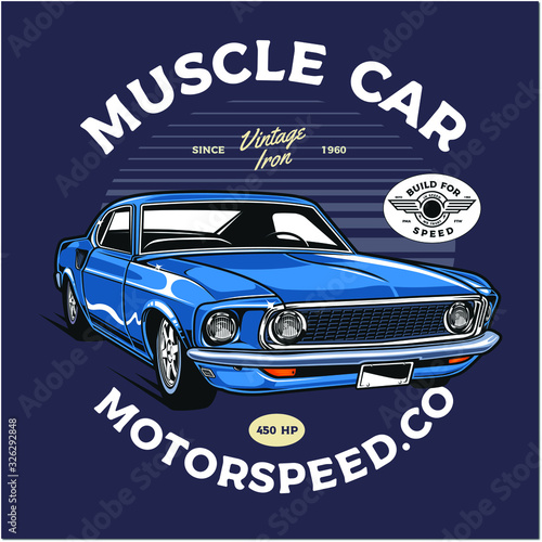 vector illustration classic car 