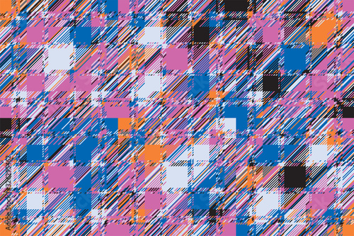 Modern glitch background. Color geometric abstract pattern vector.