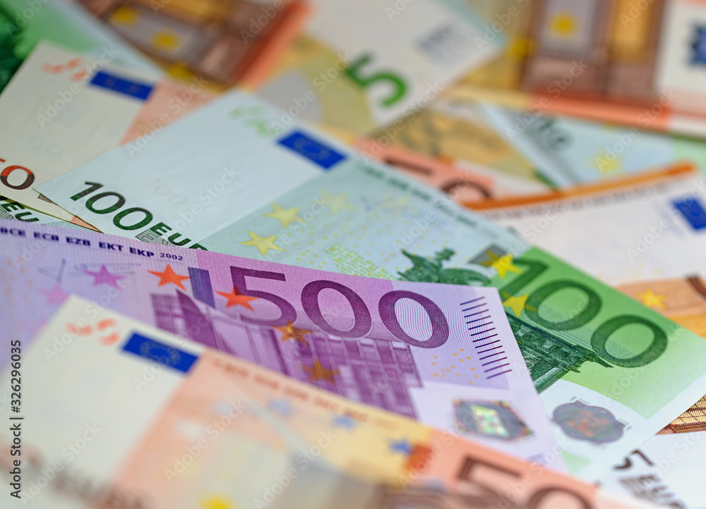 Banknoten in der Währung Euro
