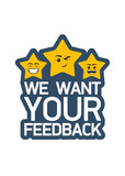 feedback rating emoji stars. Flat design Online Review. Customer reviews, emoticon rating, classification concept. Emoji rating system Vector Illustration. Enjoying app. Rate us vector illustration.